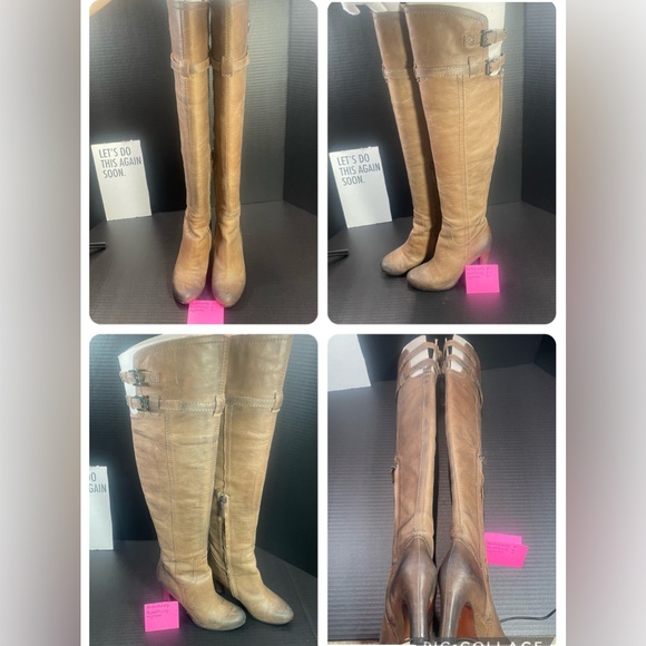 Sam Edelman OTK boots in taupe Like New PRICE IS FIRM WHICH MEANS NO DISCOUNTS - Picture 3 of 16